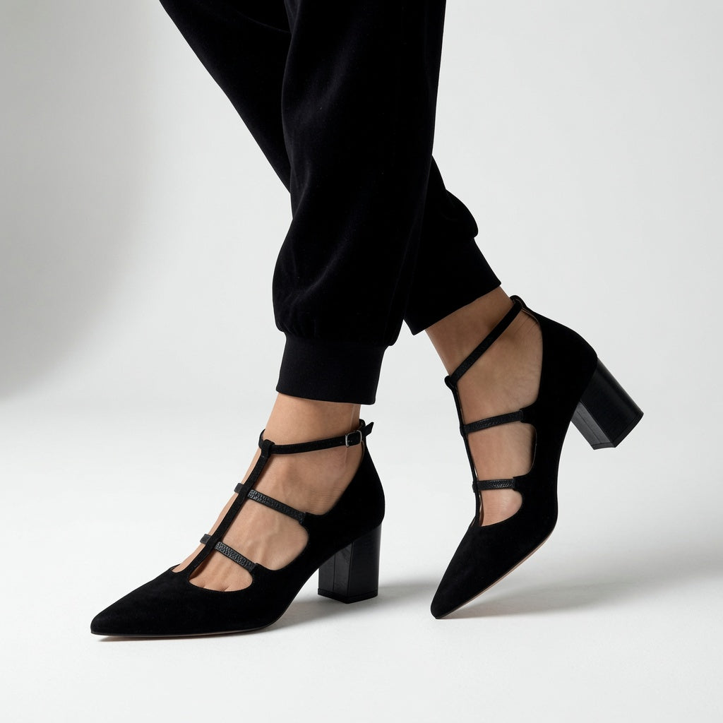 Tacones elegantes con correas
