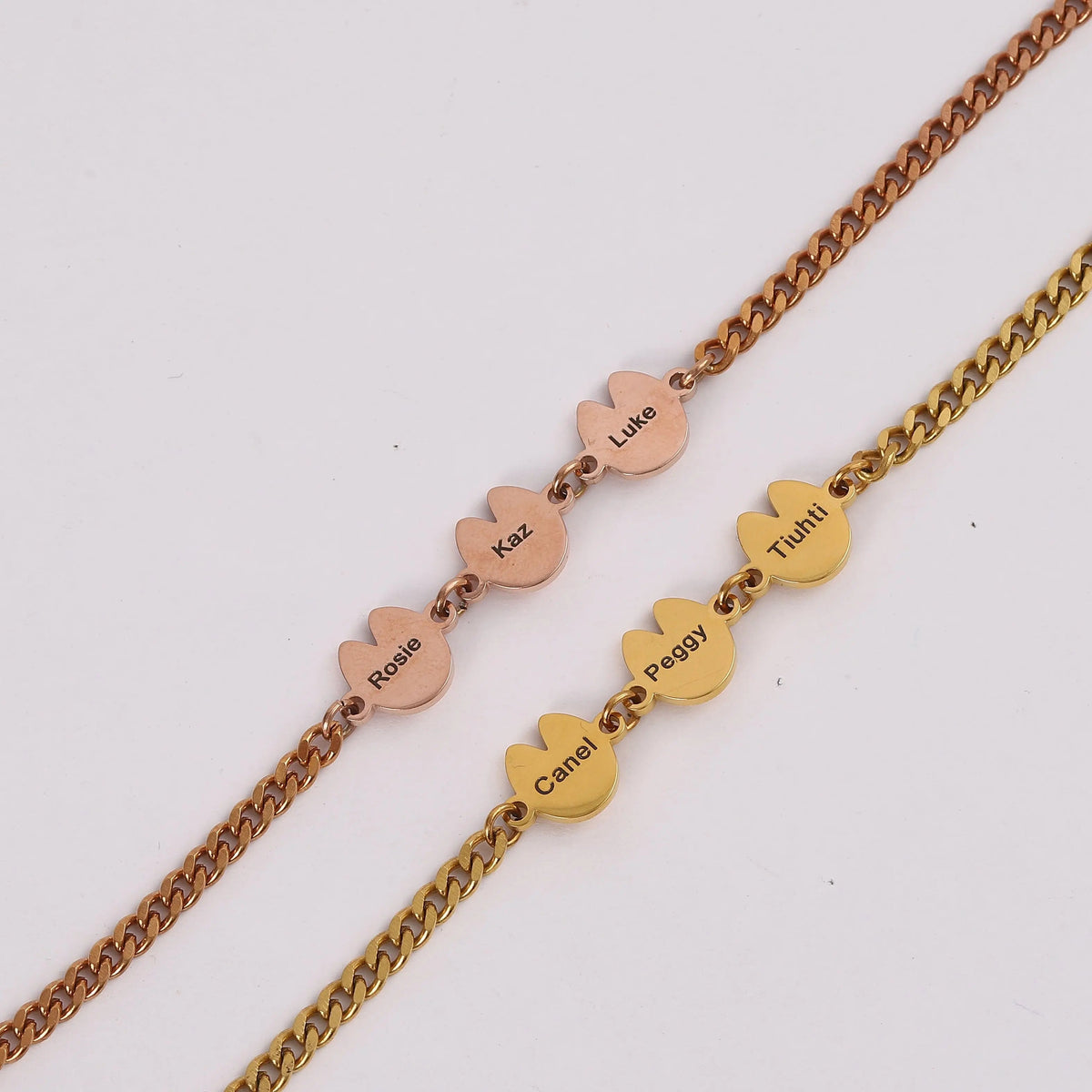 Pulsera de Herradura Grabada con Nombre Personalizada (unisex)