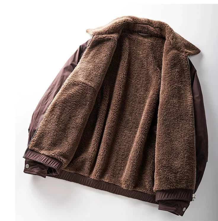 Chaqueta Casual con Cuello de Franela Leonardo