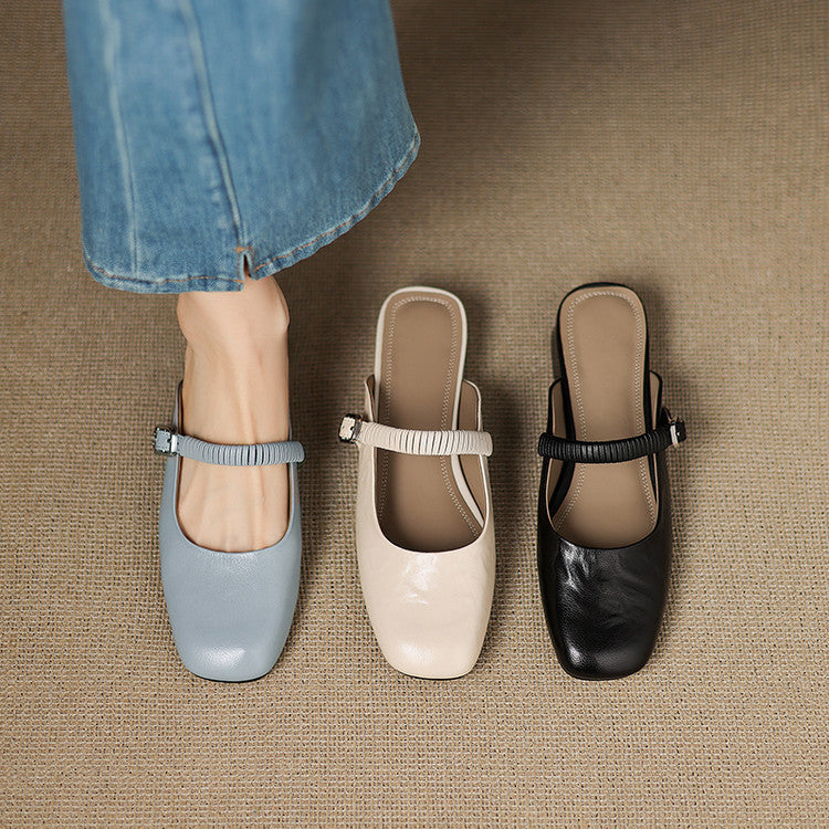 Laiza | Mules Mary Jane de Punta Redonda