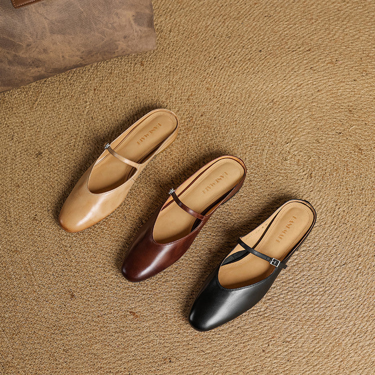 Luciana | Mules Mary Jane de Punta Almendra