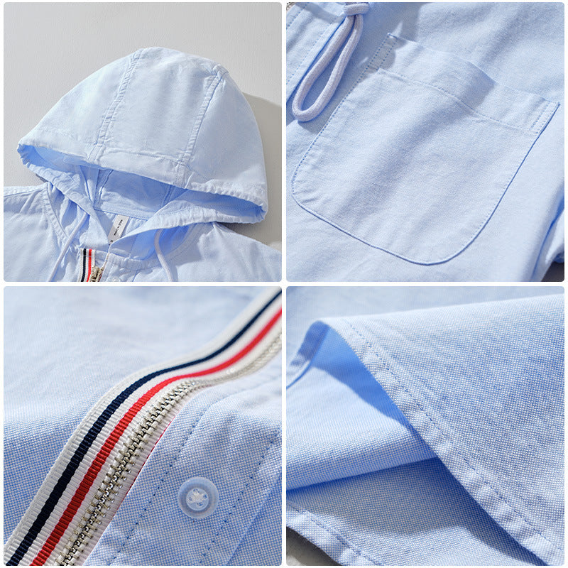 Kunibert - Sudadera Hombre Cremallera Capucha Casual Ligera de Verano