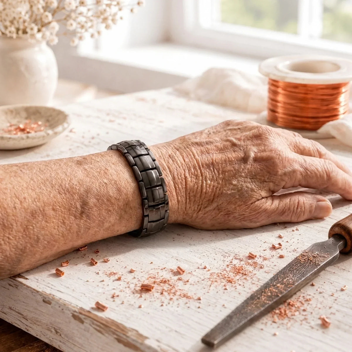 Brazalete Obsidian de Cobre para Hombre
