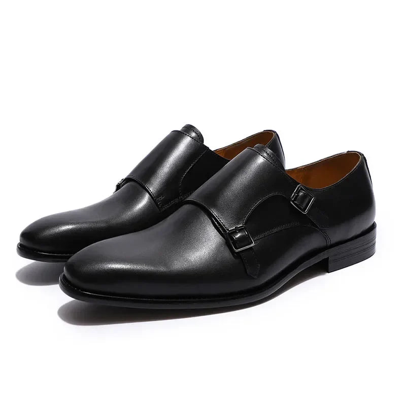 Zapatos Monk Strap de Cuero Leonardo