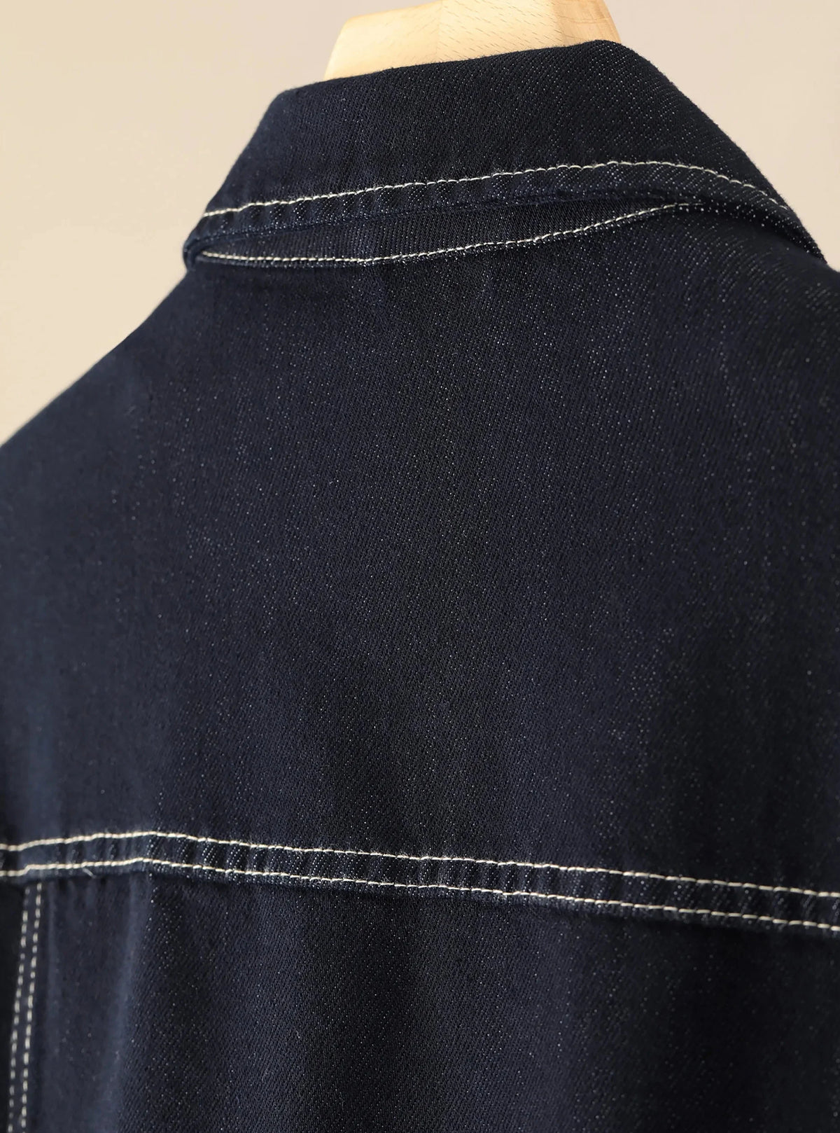 Chaqueta Clásica Azul Marino de Algodón Leonardo