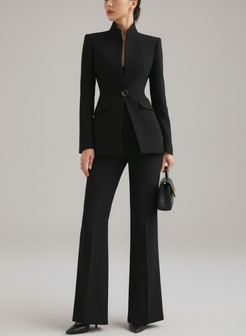 Dominique | Traje Pantalon Azul Noche Intemporal
