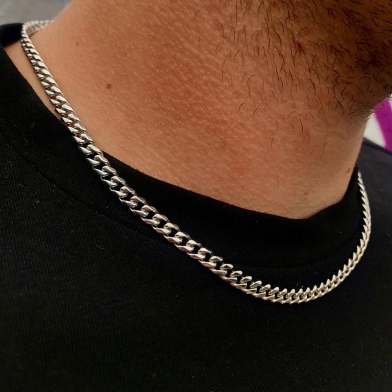 Collar Cuban Link de Acero Inoxidable para Hombre