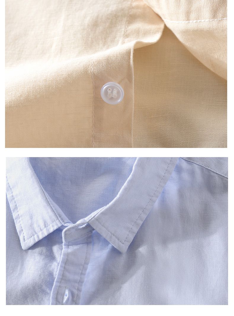 Camisa de Lino de Manga Corta Antonios