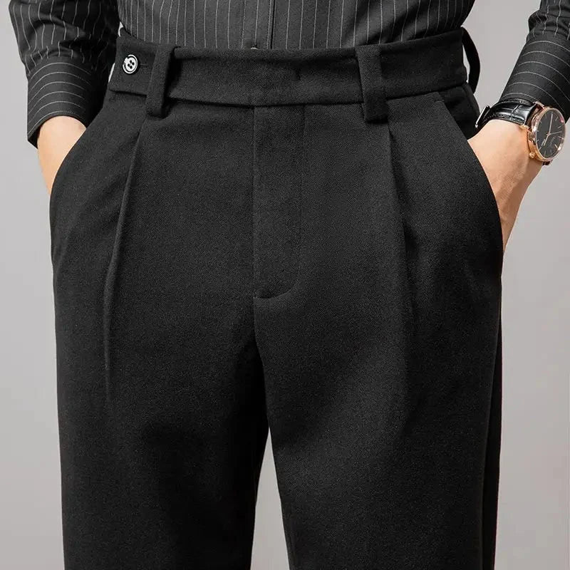 Pantalones de Lana de Negocios Antonios