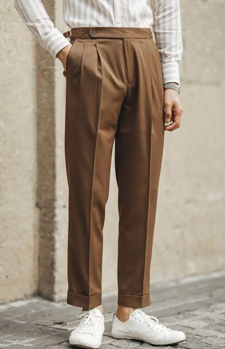 Pantalones de Negocios de Tiro Alto