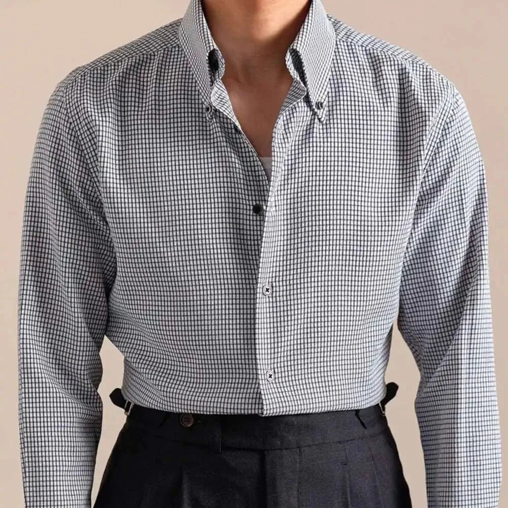 Camisa Italiana de Cuadros con Botones