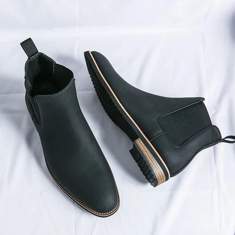Botines Chelsea de Cuero de Caña Alta