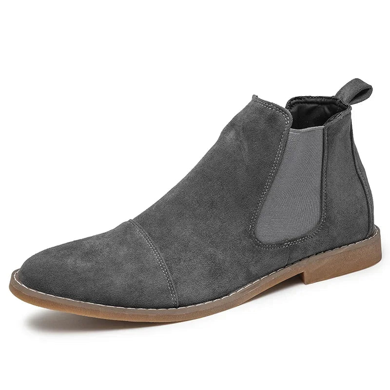 Botines Chelsea de Ante con Suela Gruesa