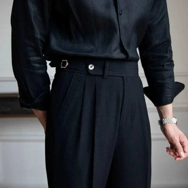 Pantalones de Traje Elegantes Corte Recto