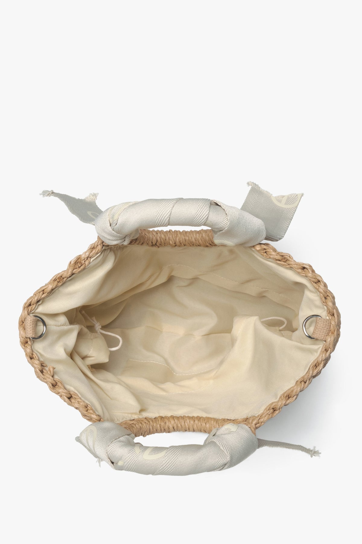 Dafne - Bolso Cesta Trenzado Beige Elegante