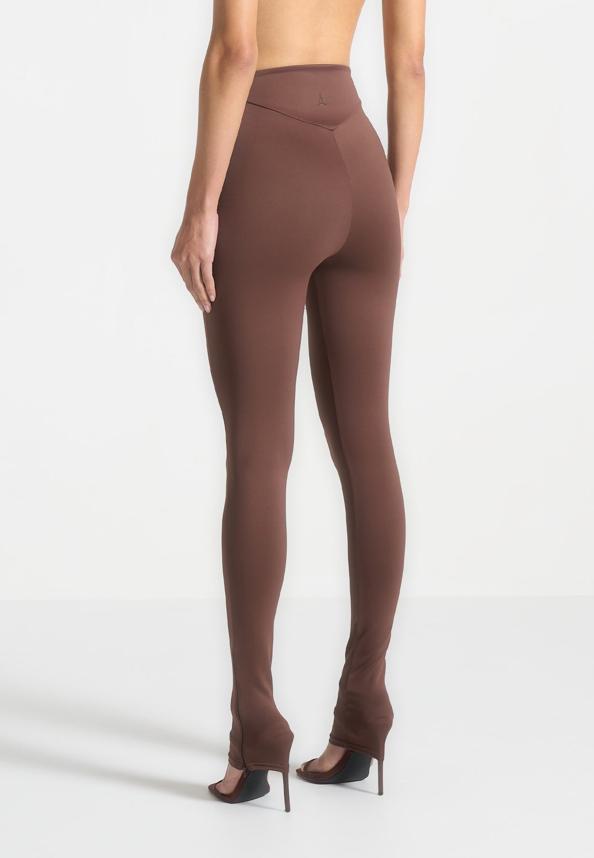 Rachele - Leggings Marrones de Cintura Alta Moldeadores