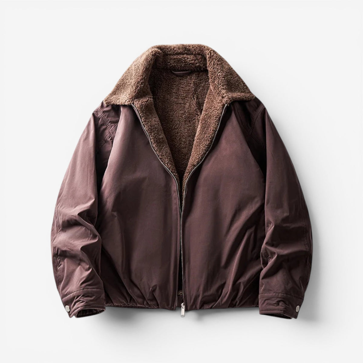 Chaqueta Casual con Cuello de Franela Leonardo