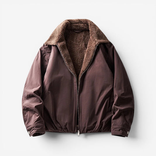 Chaqueta Casual con Cuello de Franela Leonardo