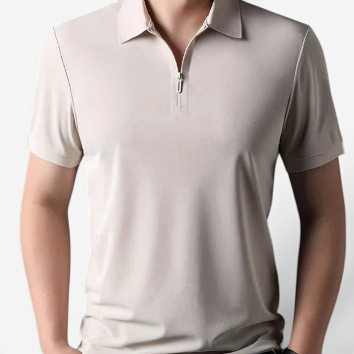 Polo Slim Fit Elástico con Media Cremallera Ramon