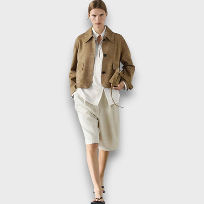 Naomi – Chaqueta elegante de ante clásica
