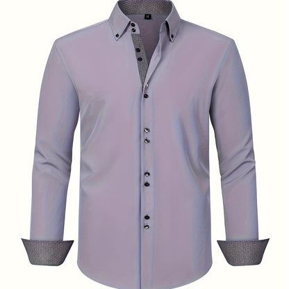 | CHEMISE ÉLÉGANTE LÉGÈRE AVEC DÉTAILS CONTRASTÉS