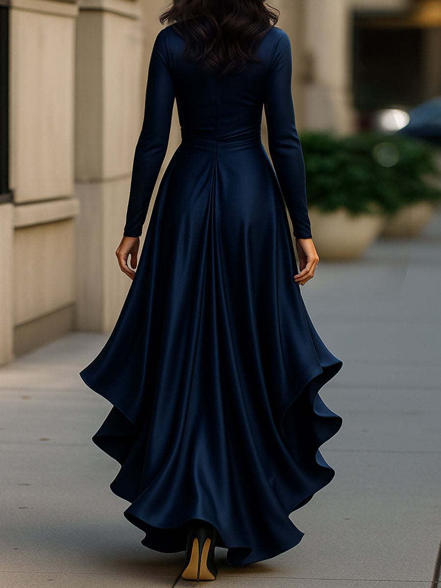 Mathilde | Vestido Cruzado Satinado Elegancia Intemporal