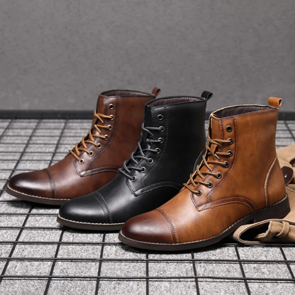 | BOTTES DE VILLE BRUNIES POUR HOMME