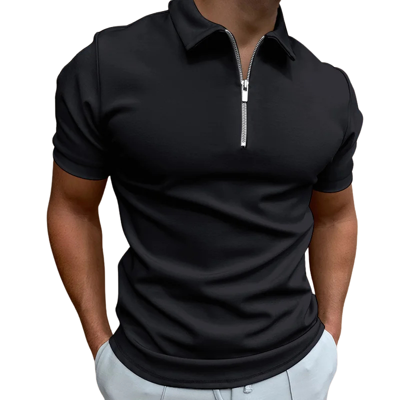 | POLO MODERNE AVEC ZIP MI-HAUT