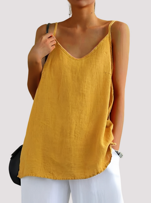 Kristen – Top Casual Sin Mangas de Ajuste Ligero