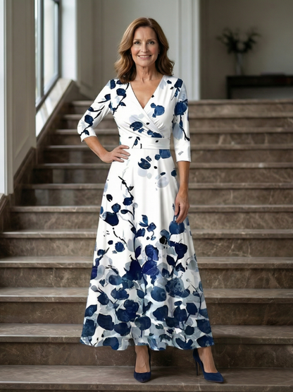 | Robe Midi Croisée a Col Celine