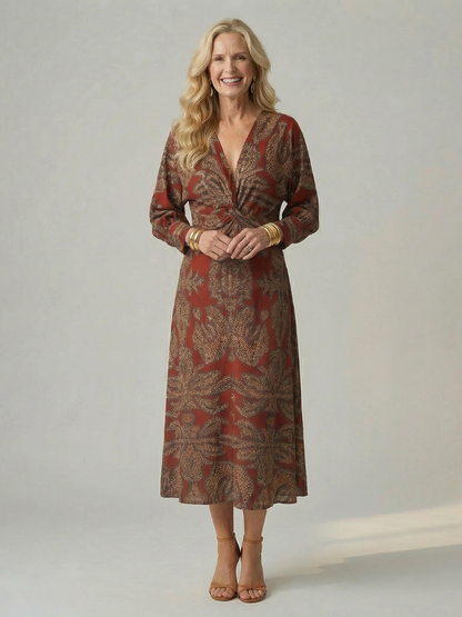 | Robe Midi Wrap Naturelle Lune