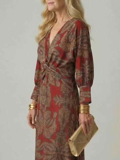 | Robe Midi Wrap Naturelle Lune