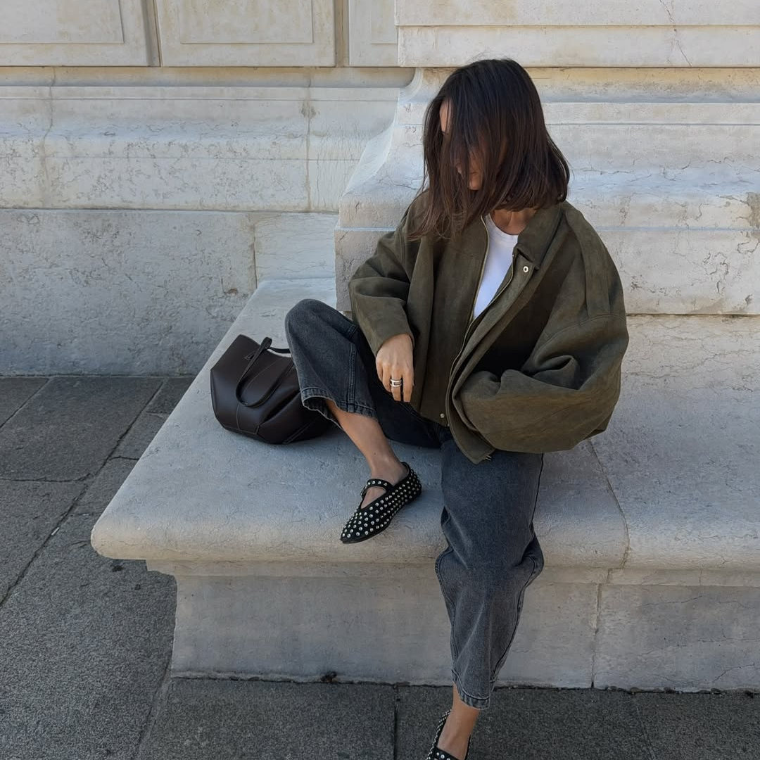 Chaqueta de antelina