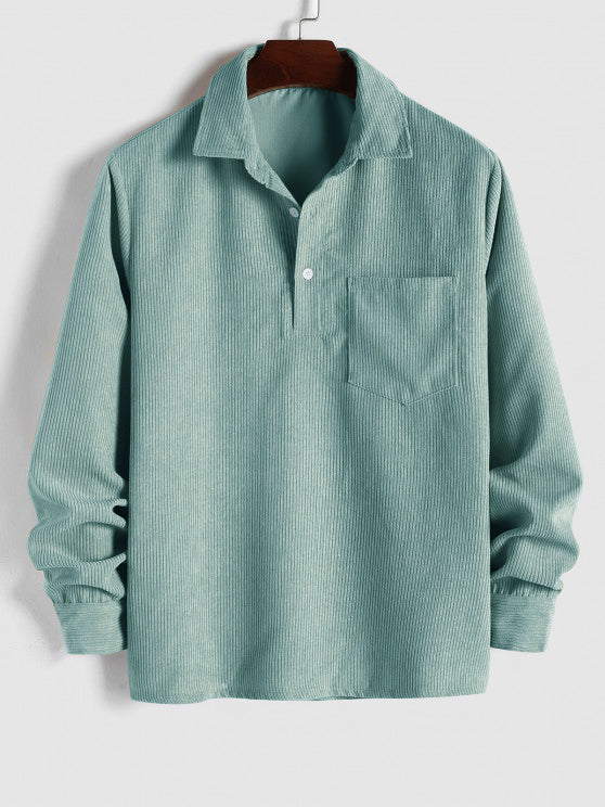 | CHEMISE MANCHES LONGUES DEMI-BOUTONS POUR HOMME