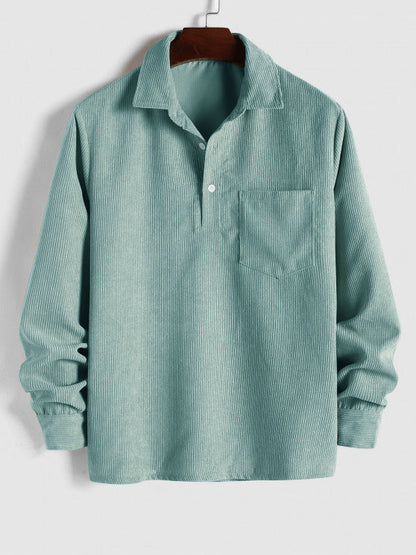 | CHEMISE MANCHES LONGUES DEMI-BOUTONS POUR HOMME