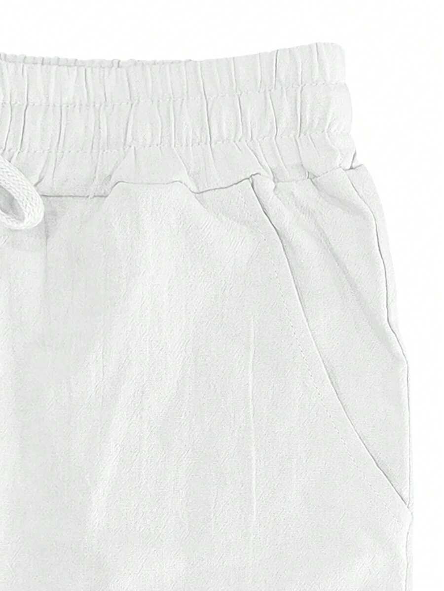 | PANTALON LÉGER EN LIN AVEC CORDON