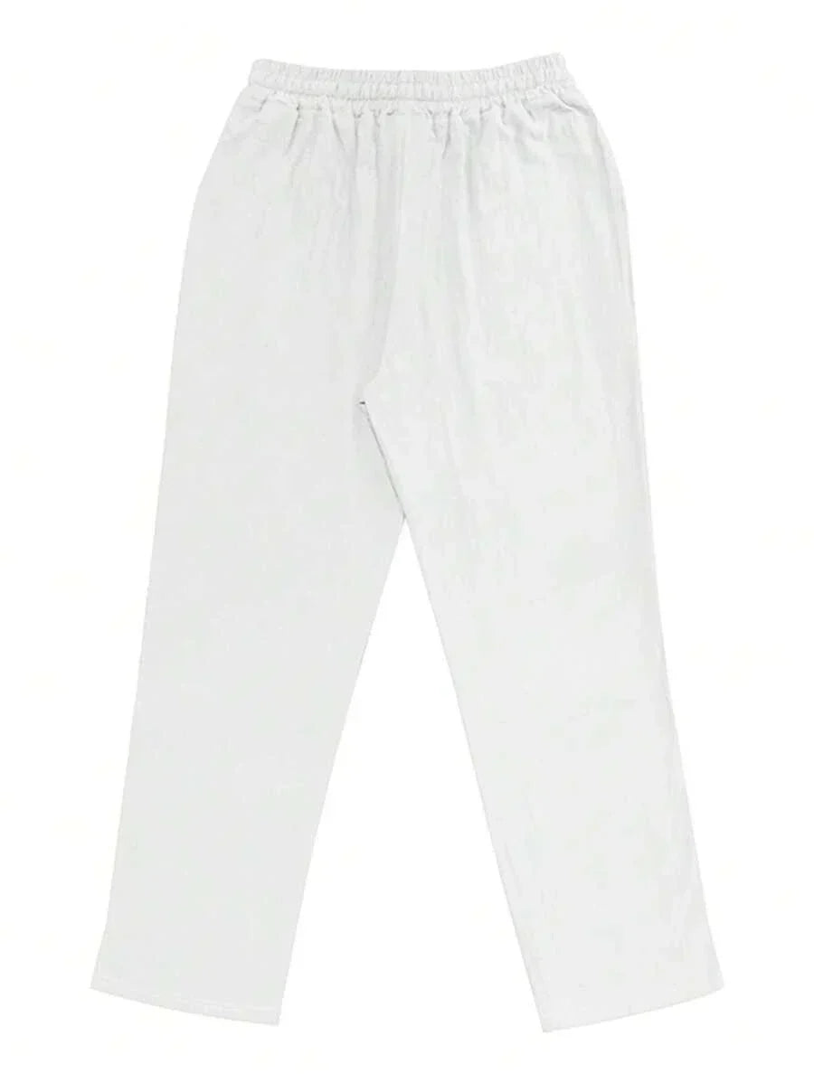 | PANTALON LÉGER EN LIN AVEC CORDON