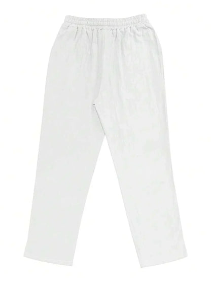 | PANTALON LÉGER EN LIN AVEC CORDON