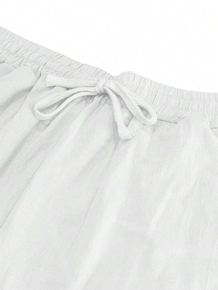 | PANTALON LÉGER EN LIN AVEC CORDON