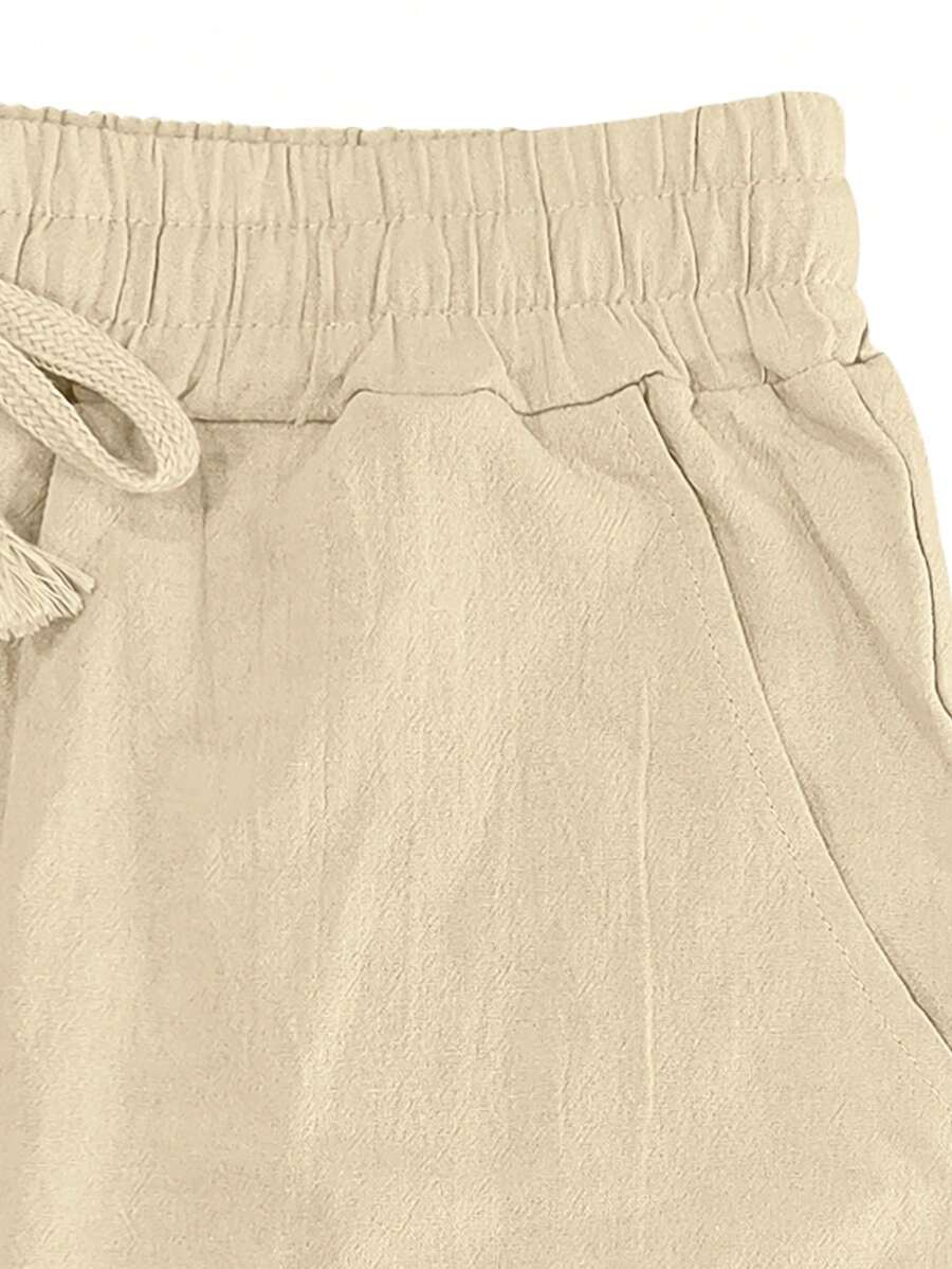 | PANTALON LÉGER EN LIN AVEC CORDON