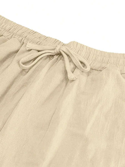 | PANTALON LÉGER EN LIN AVEC CORDON