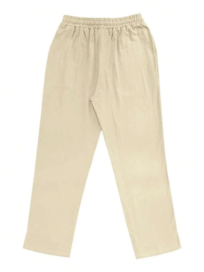 | PANTALON LÉGER EN LIN AVEC CORDON