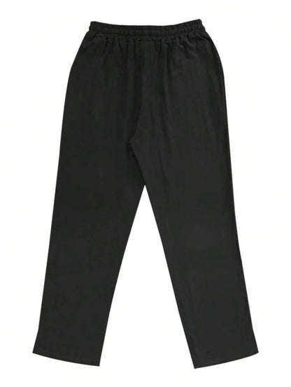 | PANTALON LÉGER EN LIN AVEC CORDON