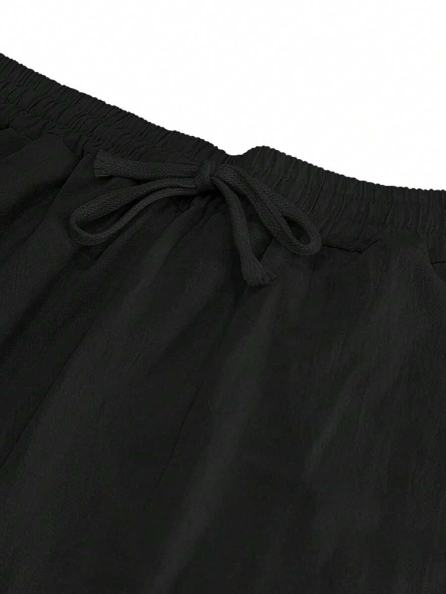 | PANTALON LÉGER EN LIN AVEC CORDON