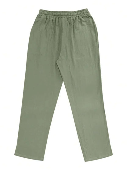 | PANTALON LÉGER EN LIN AVEC CORDON