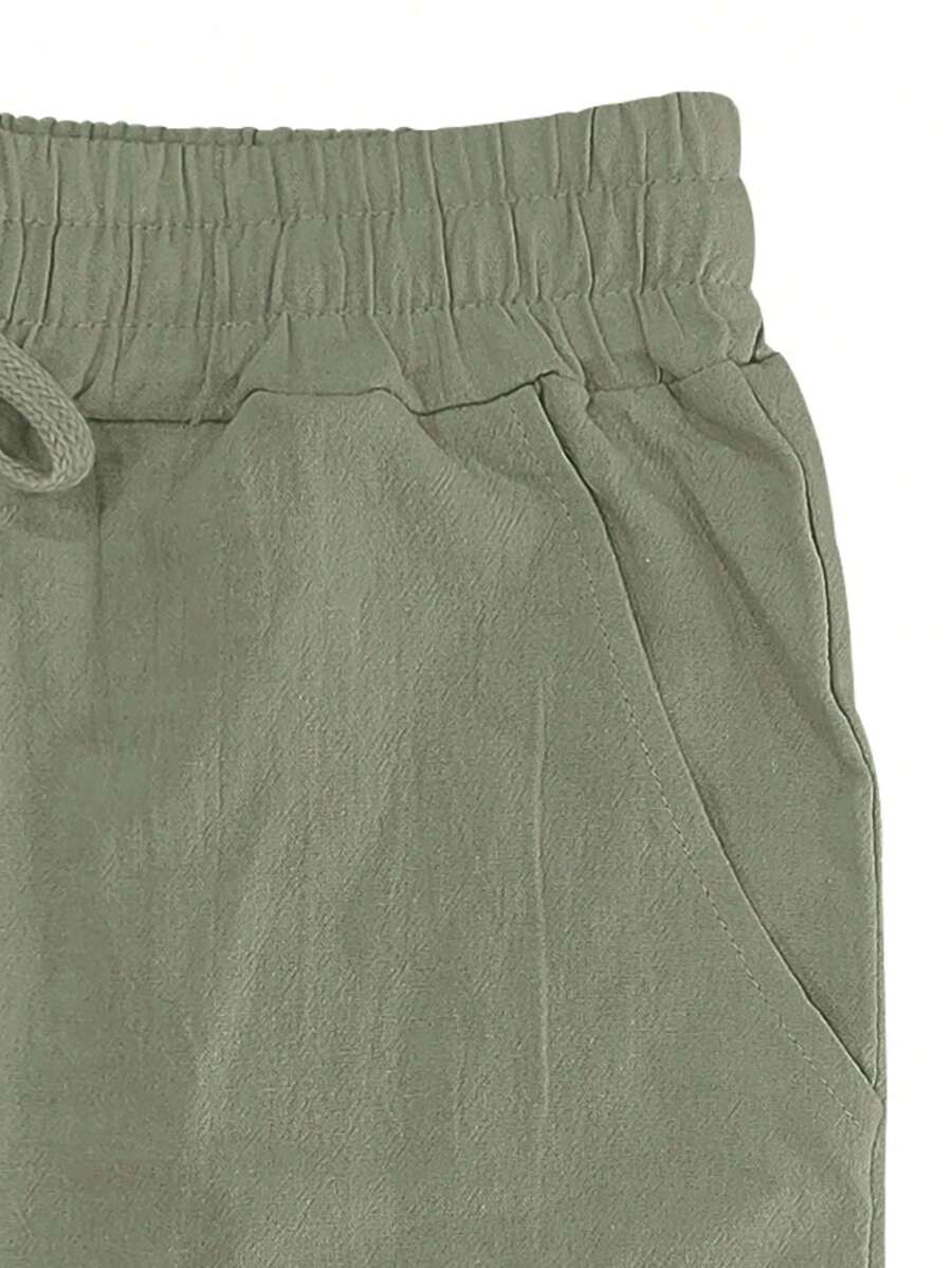 | PANTALON LÉGER EN LIN AVEC CORDON