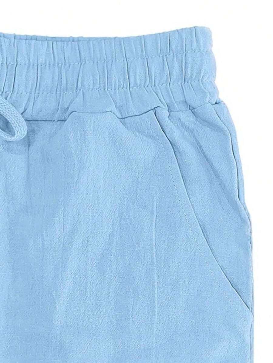 | PANTALON LÉGER EN LIN AVEC CORDON