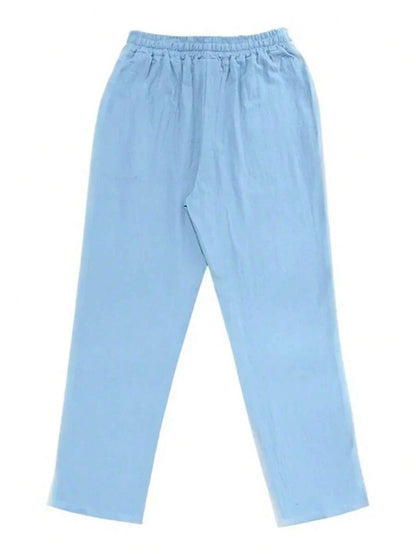 | PANTALON LÉGER EN LIN AVEC CORDON