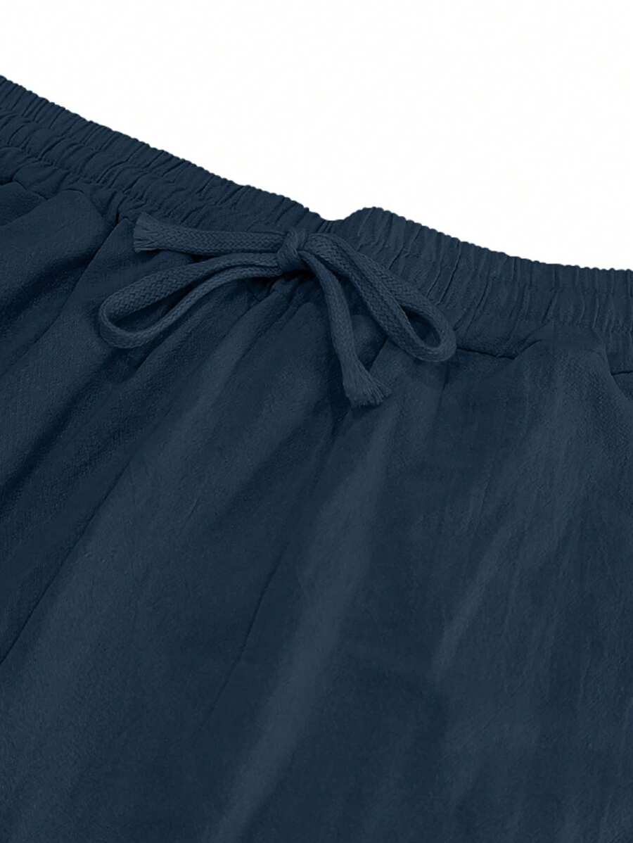 | PANTALON LÉGER EN LIN AVEC CORDON