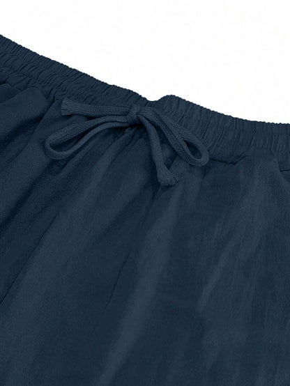 | PANTALON LÉGER EN LIN AVEC CORDON